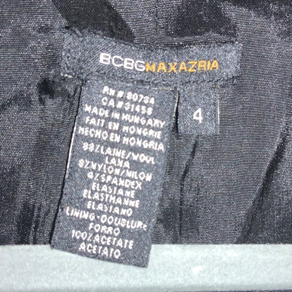 BCBGMaxAzria wool blend pinstripe blazer jacket Sz 4 - Picture 4 of 6